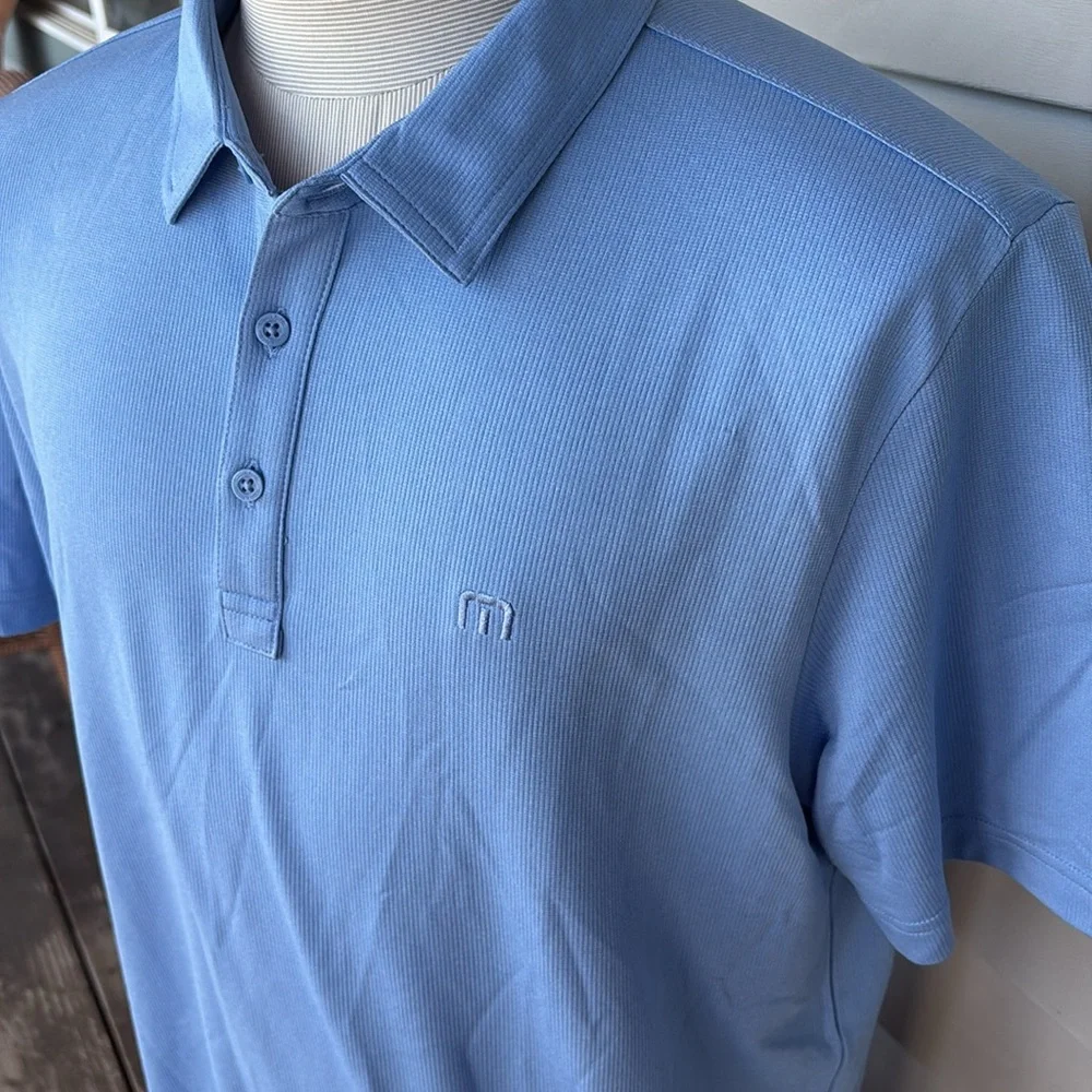 Travis Mathew Men's Blue Polo Shirt. XL. Great condition.